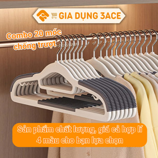Combo 20 Móc treo quần áo chống trượt đa năng đầu móc xoay 360 độ chất nhựa cao cấp bền bỉ chịu được vật nặng