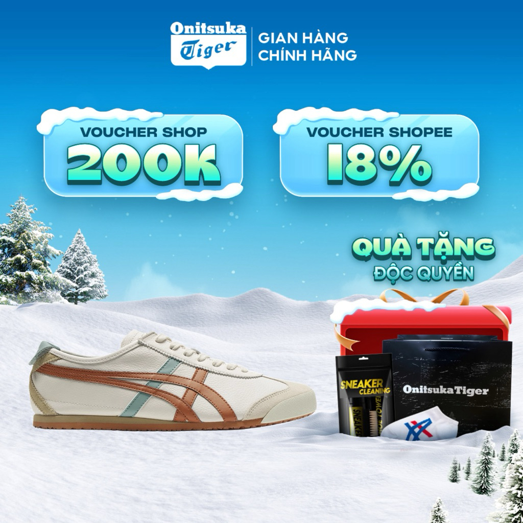  Giày Tiger Mexico 66 CREAM PIQUANT ORANGE Chính Hãng Giày Sneakers Thể Thao Nam Nữ Full Box Bảo Hành 12 Tháng 