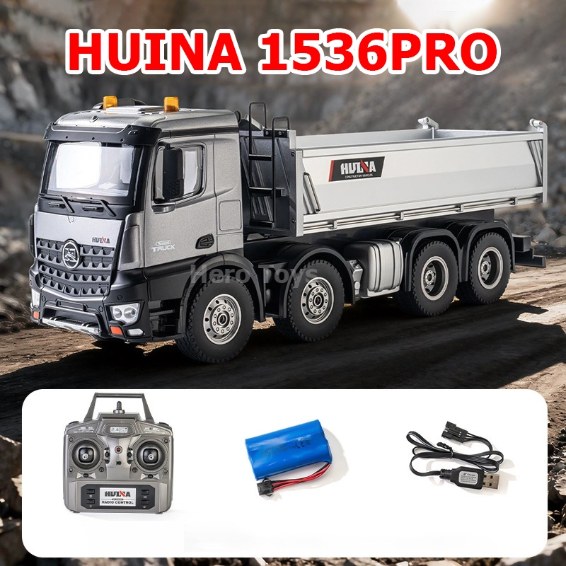 Xe ben điều khiển từ xa cao cấp Huina 1536pro nâng cấp ben kim loại, pin sạc cao cấp giá re, xe tải 