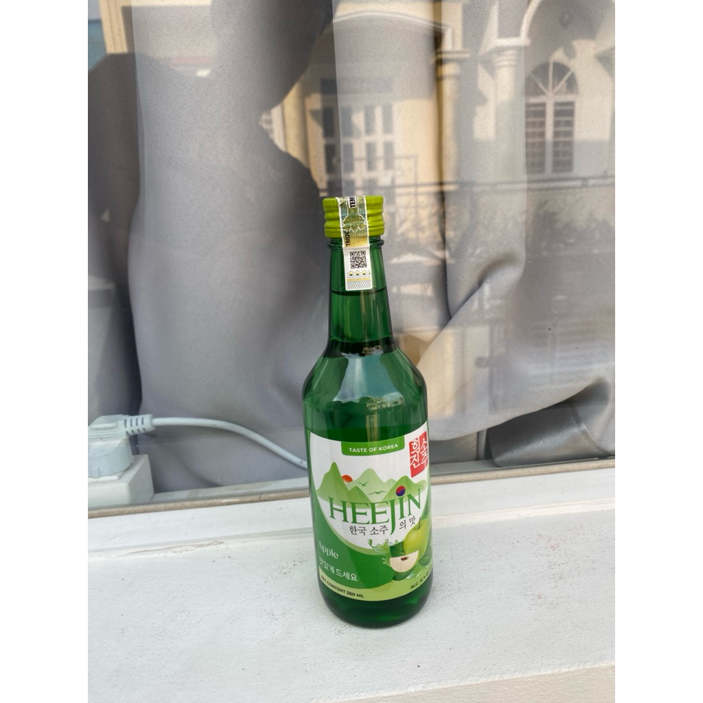 Rươu Sô Chu Soju HEEJIN 12% 360ml-Vị Táo