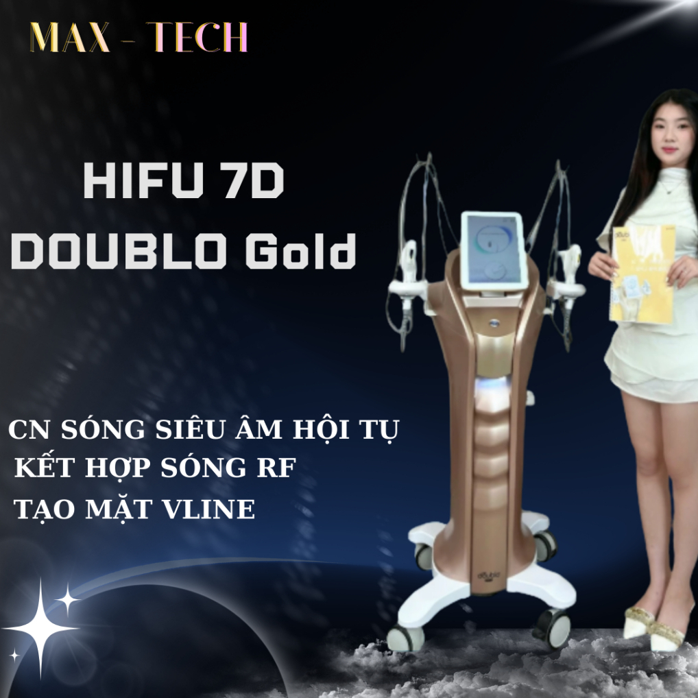 Máy hifu nâng cơ xoá nhăn Máy Hifu Double Gold 7D – Công Nghệ MFU và RF