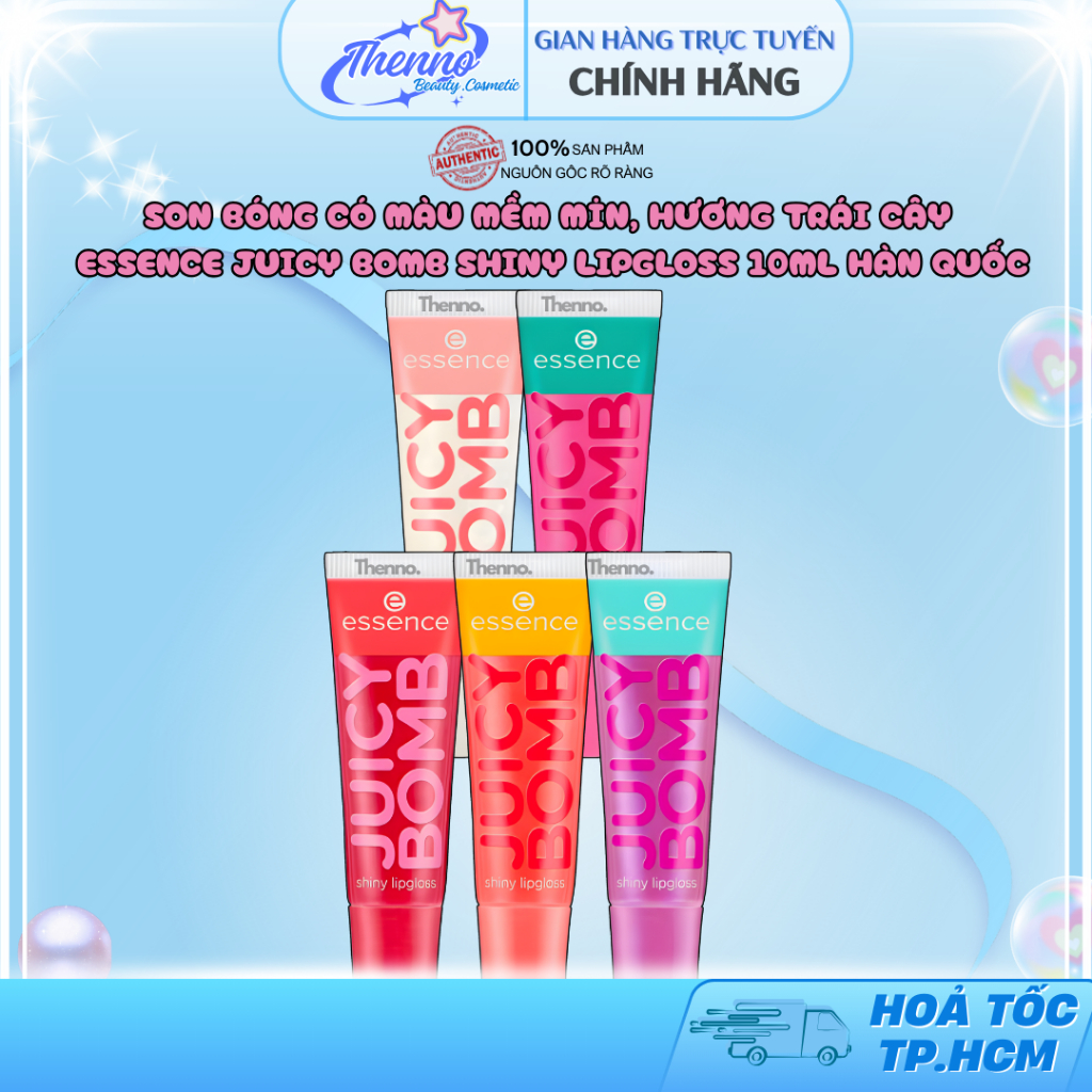 Son Bóng Có Màu Mềm Mịn, Hương Trái Cây Essence Juicy Bomb Shiny Lipgloss 10ml Hàn Quốc