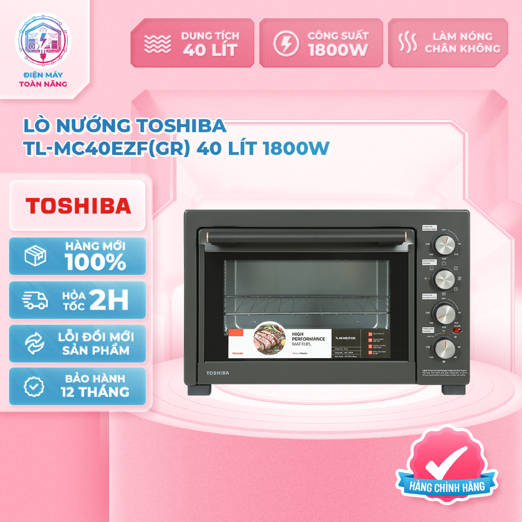 Lò Nướng Toshiba TL-MC40EZF(GR) - Dung Tích 40L - Công Suất 1800W - Chính Hãng