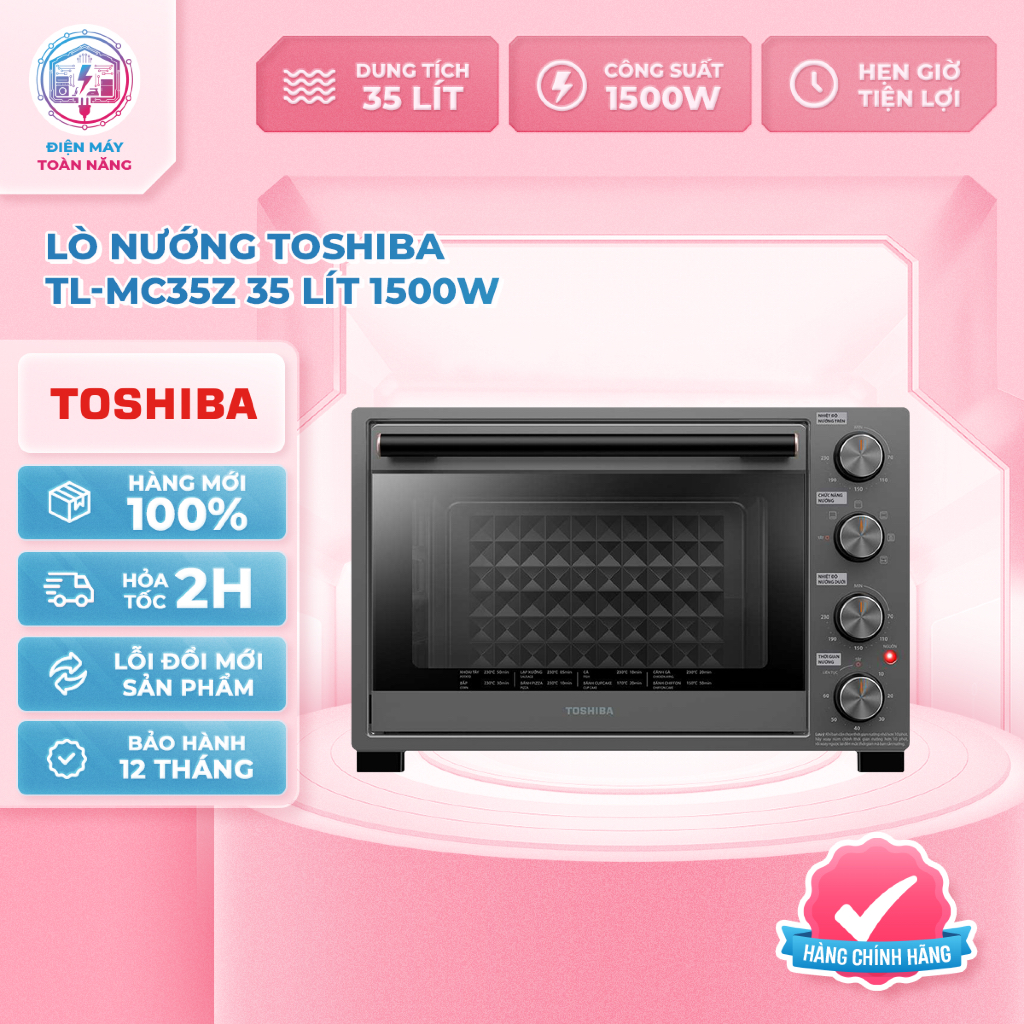 Lò Nướng Toshiba TL-MC35Z - Dung Tích 35 Lít - Công Suất 1500W - Chính Hãng
