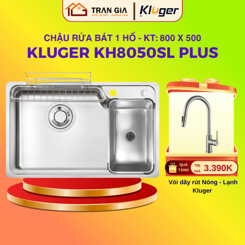 Chậu rửa bát Kluger KH8050SL Plus | Bồn rửa chén Kluger KH8050SL Plus