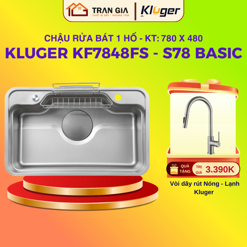 Chậu rửa bát Kluger KF7848FS – S78 Basic | Bồn rửa chén Kluger KF7848FS – S78 Basic