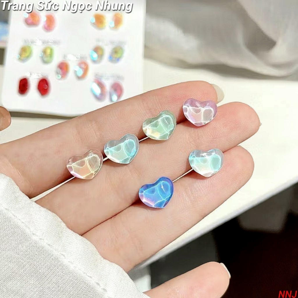 Bông kiểu đá màu trái tim chốt nhựa-M520
