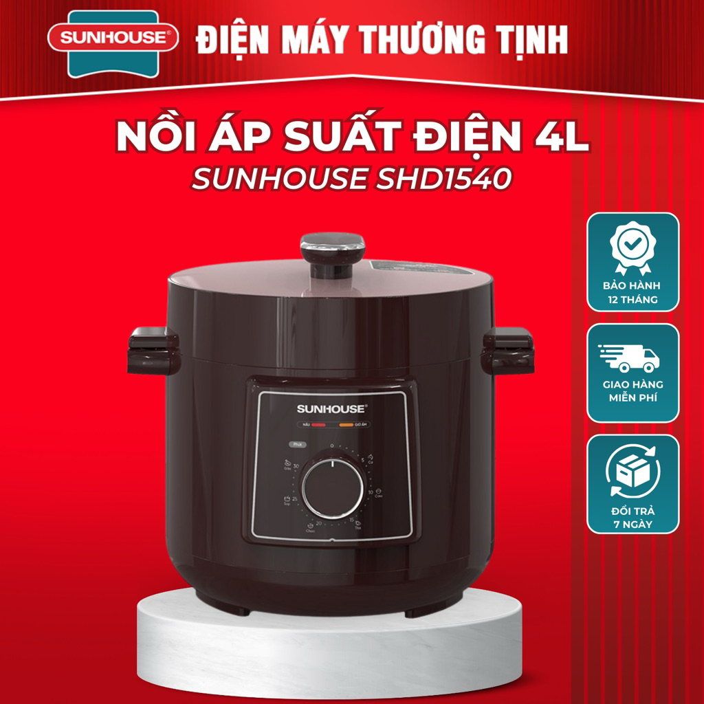 Nồi áp suất điện đa năng SUNHOUSE SHD1540 dung tích 4 lít hàng chính hãng