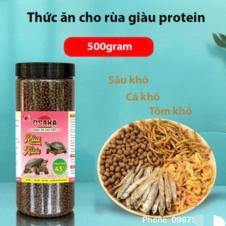 Cám Dành cho rùa nước ,rùa Tai đỏ , rùa commo, rùa cá sấu, osaka hủ 500gram