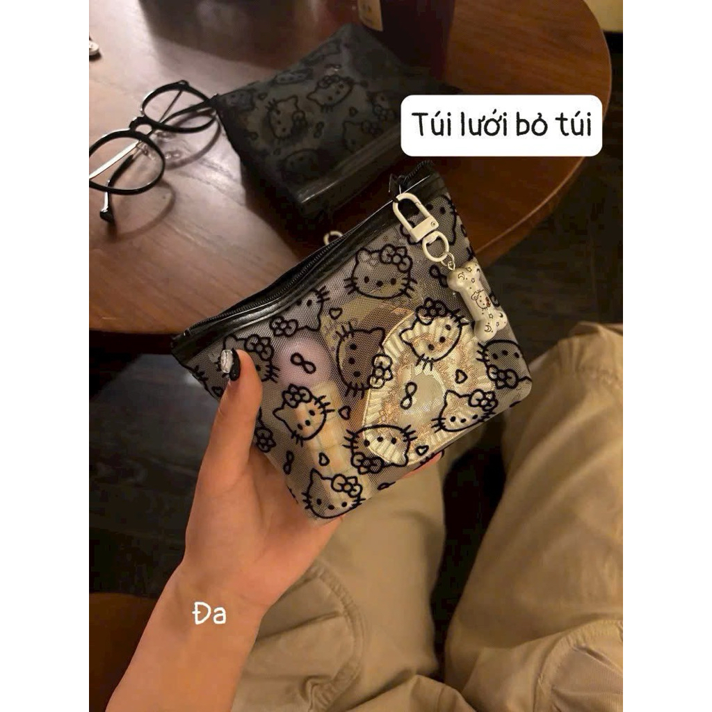 TÚI LƯỚI MINI HÌNH HELLO HITTI – NHỎ GỌN, XINH XẮN, ĐA NĂNG! 🌸