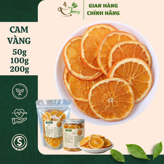  200g Cam Vàng Thái Lát Sấy Khô -  Trà thảo mộc Treesy - Trà hoa quả 