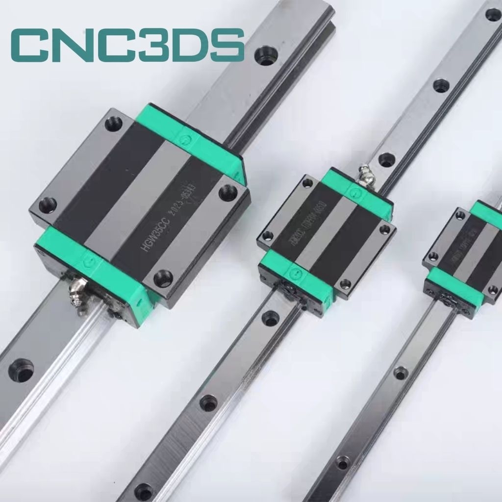 Bộ thanh ray trượt vuông HGR15 + Con trượt bản rộng HGW15CC ( Loại có cánh) tiêu chuẩn Hiwin