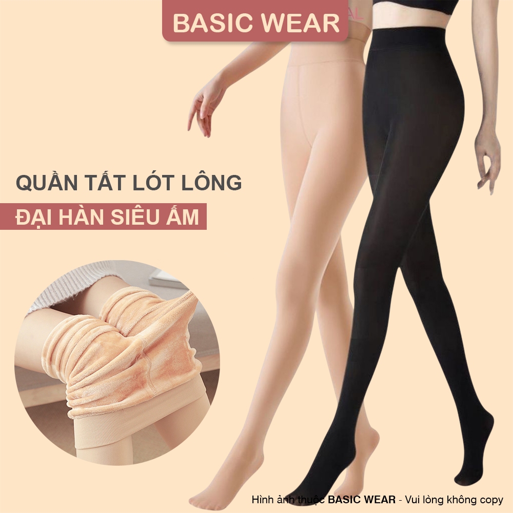 Quần Tất Giữ Nhiệt Lót Lông Siêu Ấm Cho Mùa Đông Giữ Nhiệt Dày Ấm Đại Hàn