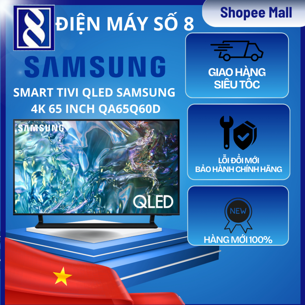 Điện Máy Số 8 | 65Q60D | Smart Tivi QLED Samsung 4K 65 Inch 65Q60D - Chính Hãng