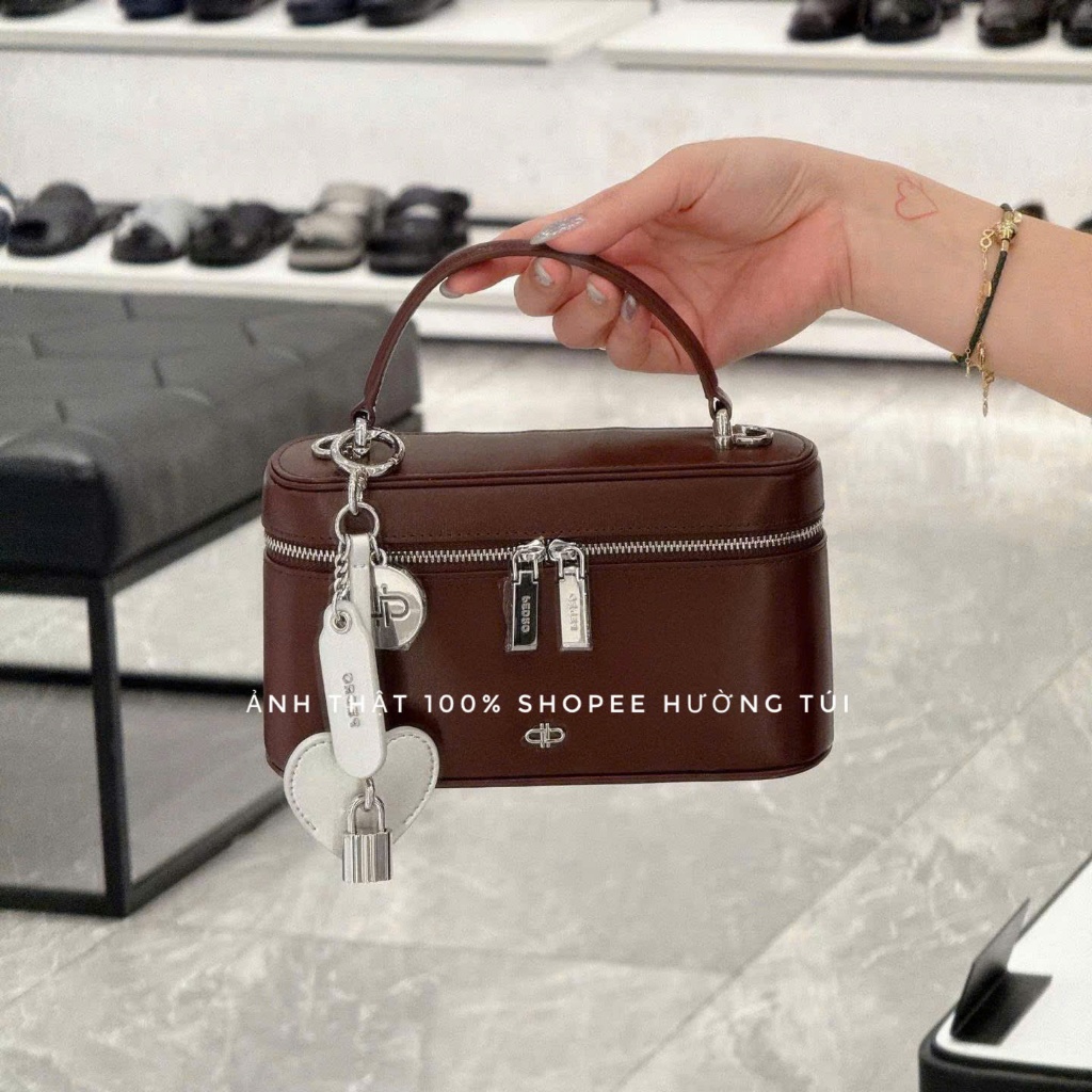 Túi cốp đỏ sim 008 size 18 có hộp