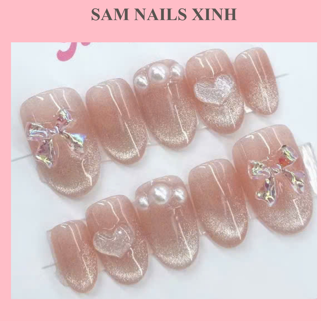 [M138] Nailbox kỷ yếu thạch mắt mèo ánh trăng E44