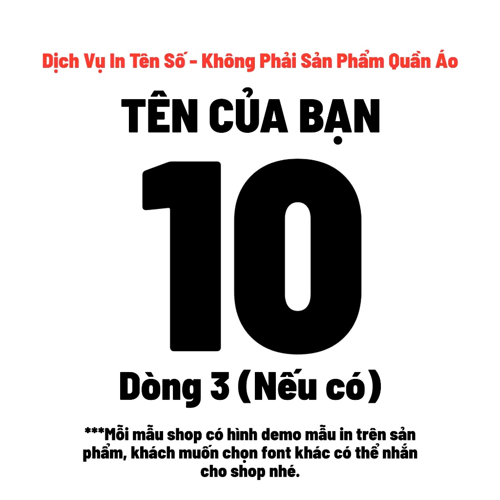 [DỊCH VỤ IN ẤN TÊN SỐ THEO YÊU CẦU] - In nhiệt/decal bền đẹp, in lồng hình, ghép icon, in logo bên ngực, trước bụng,..