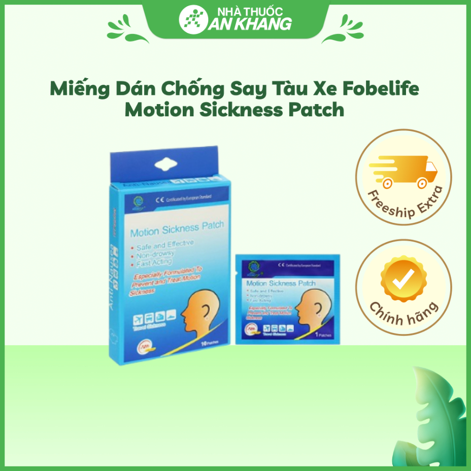 Miếng dán chống say tàu xe Fobelife Motion Sickness Patch