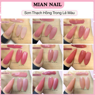 Sơn gel thạch hồng trong lẻ màu cọ tròn MEIXIZ Mian Nail 