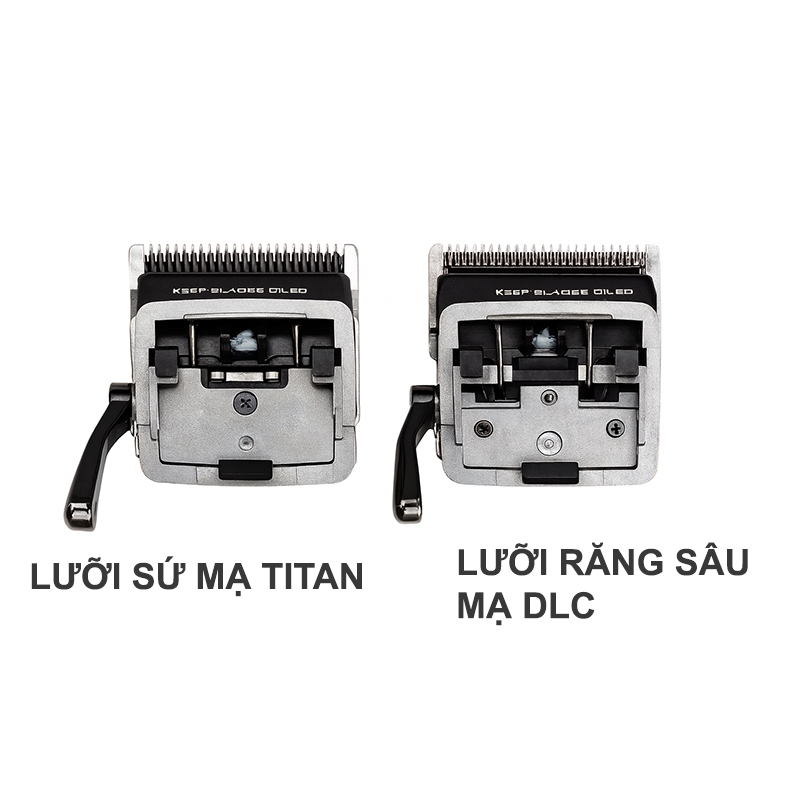 Lưỡi tông đơ codos CHC-A81 VÀ CHC-A80,lưỡi sứ mạ titan và lưỡi thép răng sâu faper DLC