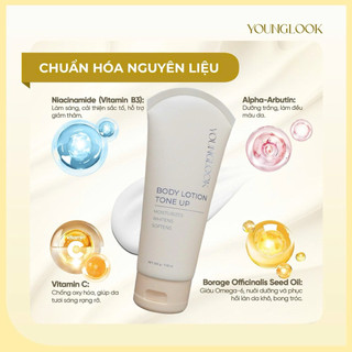 [Tặng Mini Size 40g] Kem Dưỡng Trắng Da Body Toàn Thân Ngày & Đêm YOUNGLOOK 200g
