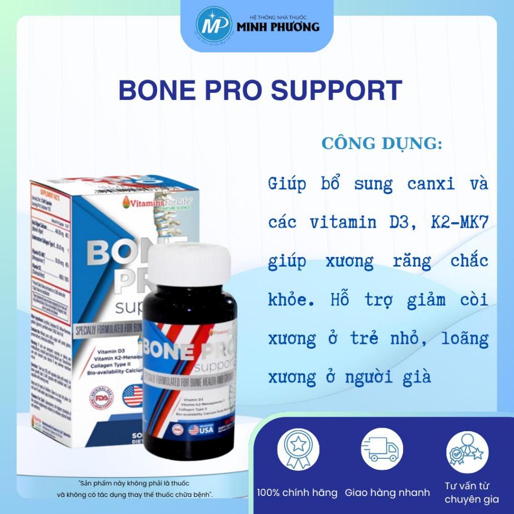 ✅ [CHÍNH HÃNG] BONE PRO SUPPORT (60 viên) -  Bổ sung canxi, tăng chiều cao, khỏe xương