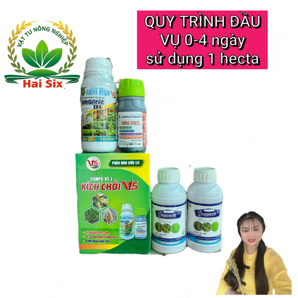 COMBO 1 CẶP KÍCH CHỒI VS + 2 Chai SUPERFIT  sử dụng 1 hecta