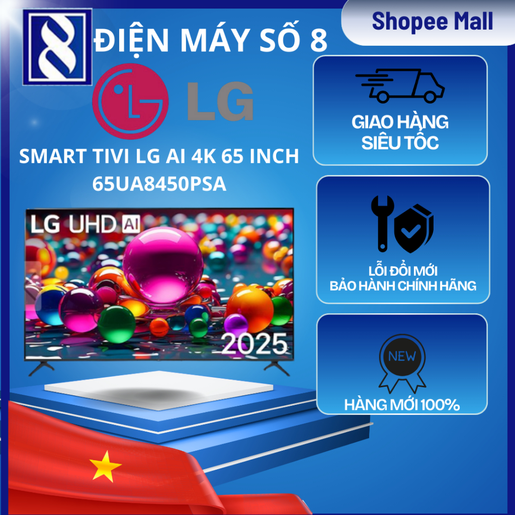 Điện Máy Số 8 | 65UA8450PSA | Smart Tivi LG AI 4K 65 inch 65UA8450PSA - Chính Hãng