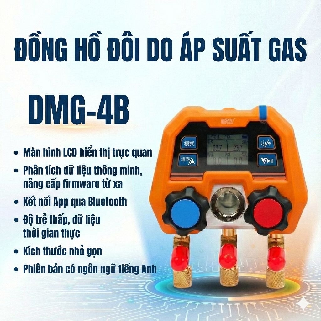 Đồng Hồ Ga Đo Áp Suất Kỹ Thuật Số PG-30PRO DMG-2SE DMG-4B Elitech Được Nâng Cấp Cảm Biến Áp Suất, Áp