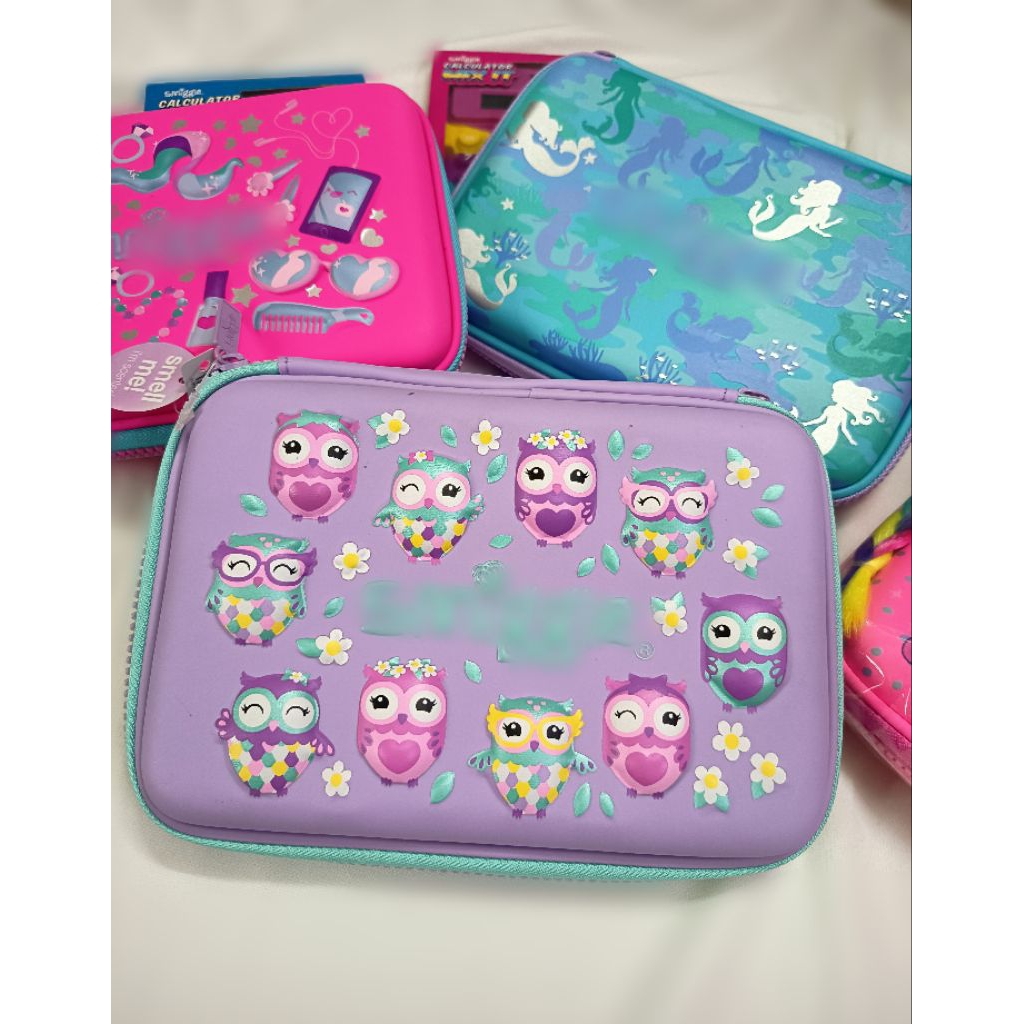 Hộp đựng bút 1 ngăn tím pastel hình nổi 3D (Smiggle Chính Hãng Từ Úc)