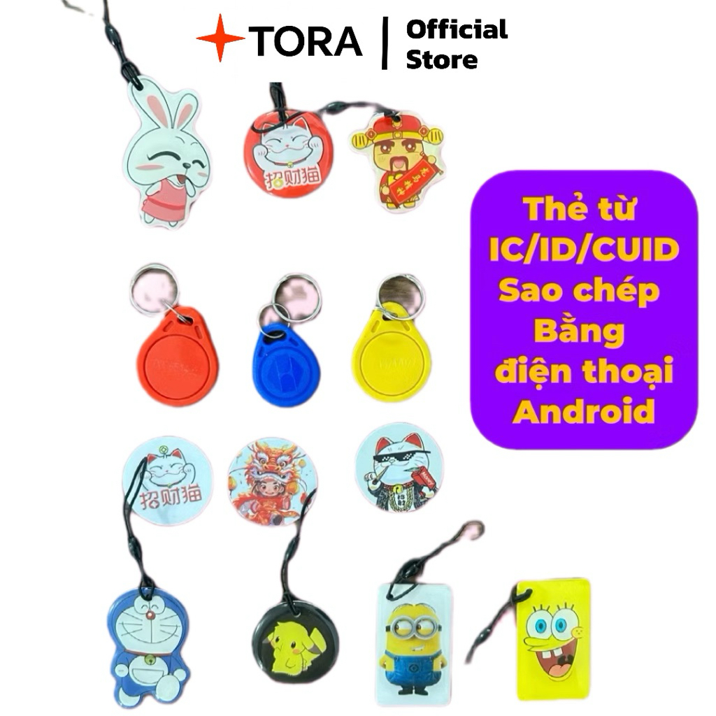 [Sao chép bằng điện thoại] Thẻ từ thang máy ID(125khz) và IC(13.56mhz) UID/CUID, thẻ khách sạn