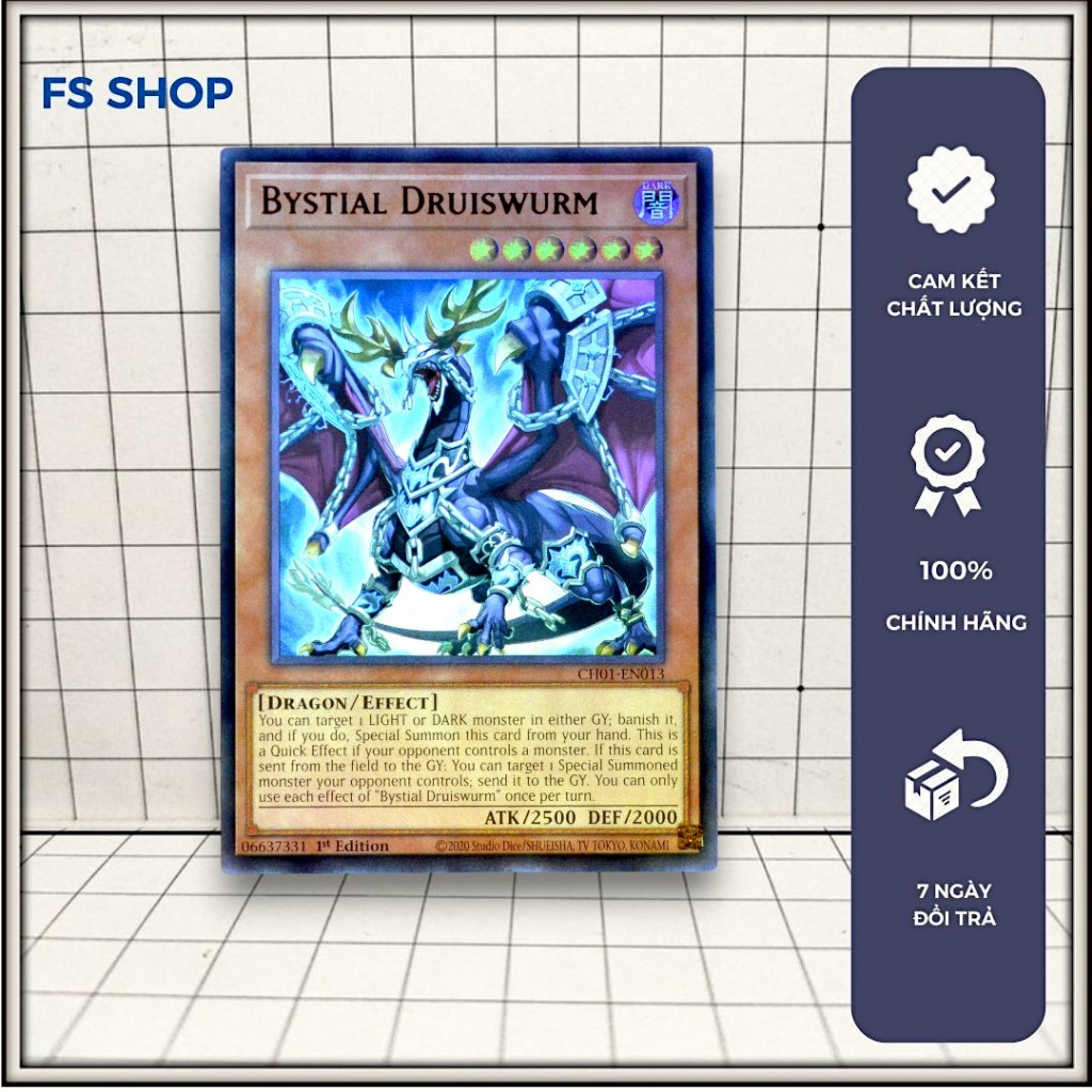[FS Shop]  Thẻ Bài Yugioh Chính Hãng Bystial Druiswurm – Ultra Rare