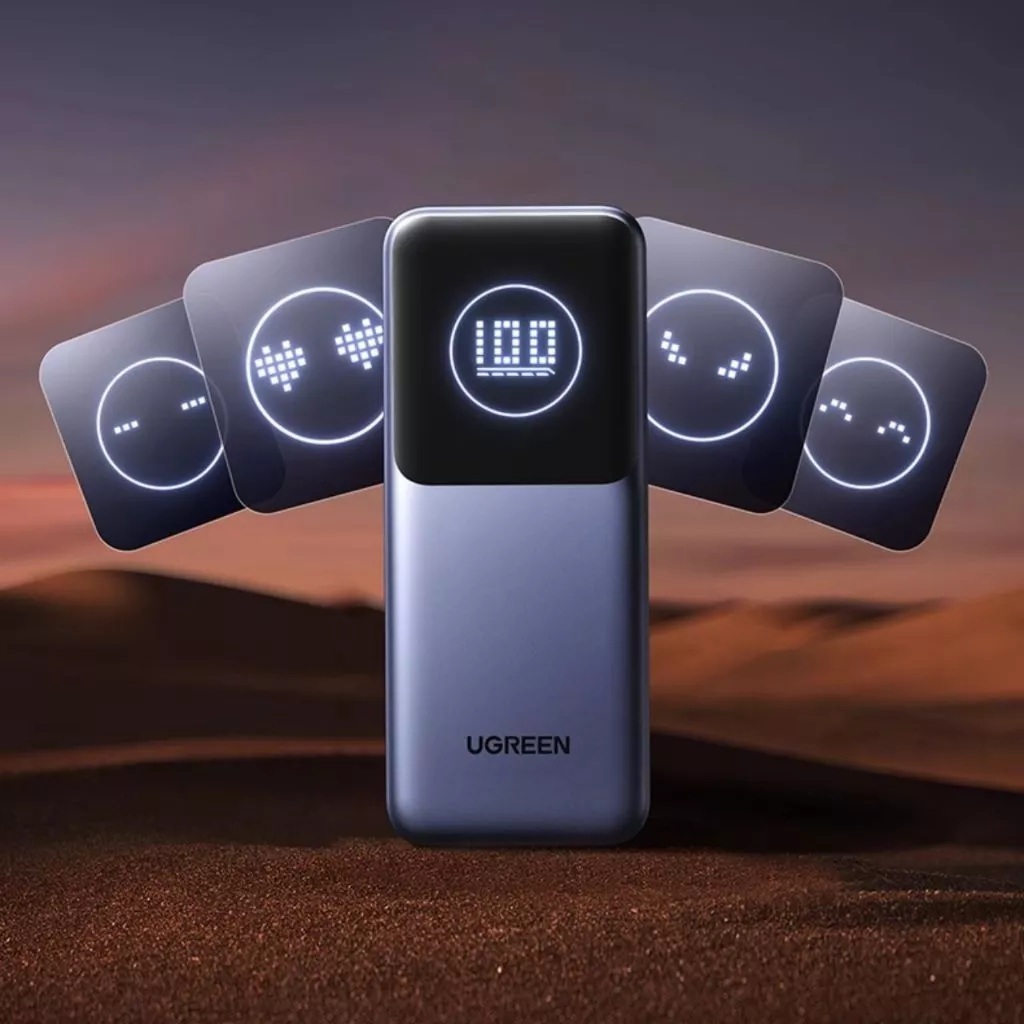 Pin Sạc Dự Phòng UGREEN PB723 20000mAh 130W 3 Cổng UFCS 105w Tích Hợp Cáp Dù