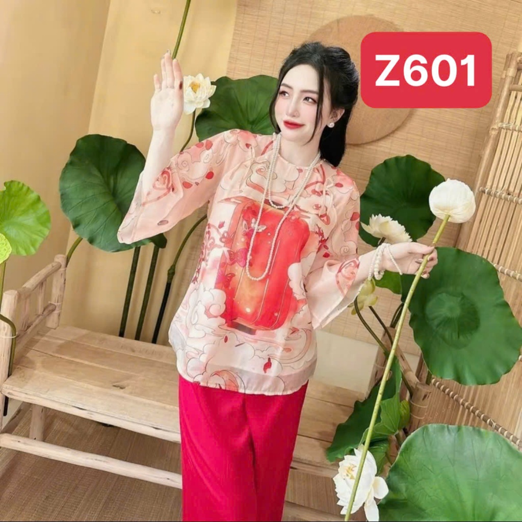 Set đồ lam, đồ đi chùa lễ tết, bộ pháp phục Z6, họa tiết in 3D dành cho nữ, chất liệu voan ánh kim mềm mát Kim Thanh | BigBuy360 - bigbuy360.vn