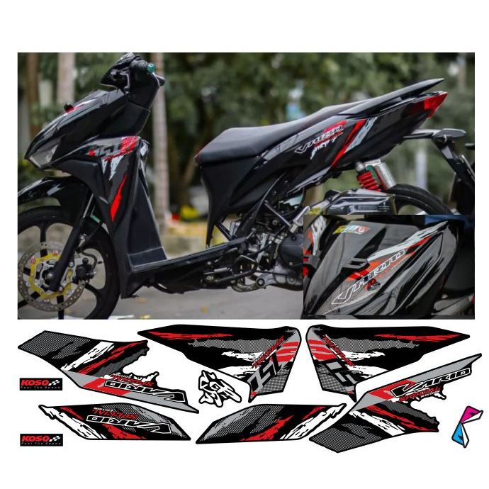 tem vario 150 2018 đỏ đen mẫu 2 decal rời 3 lớp cao cấp