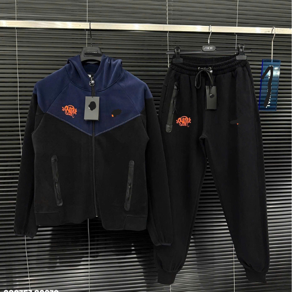 Bộ Nỉ Hoodie Nam NICE Teck Khoá Kéo Logo Cao Su In Nổi Siêu Đẹp - Bộ Thể Thao Nam Mùa Đông NI KE