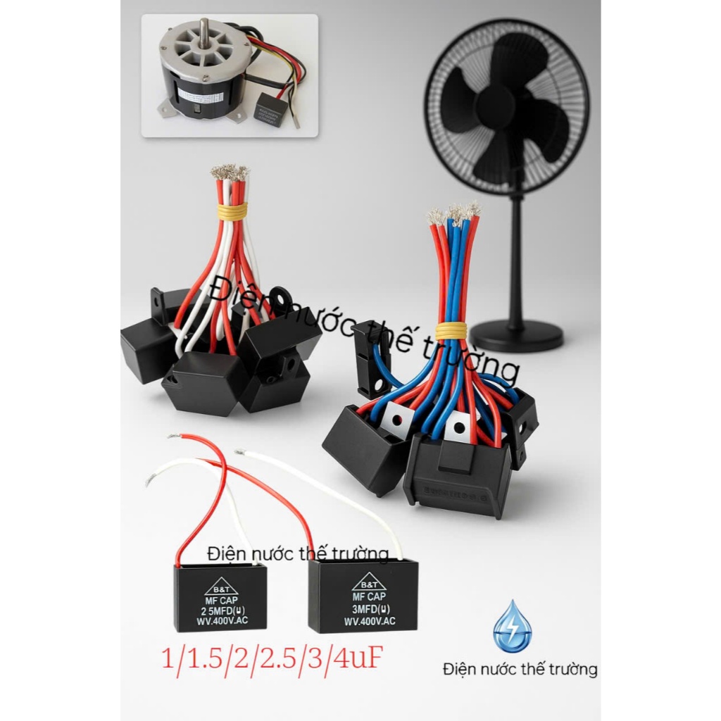 ( 3 CÁI , 5 CÁI) Tụ quạt , Capa quạt K3 phụ tùng quạt