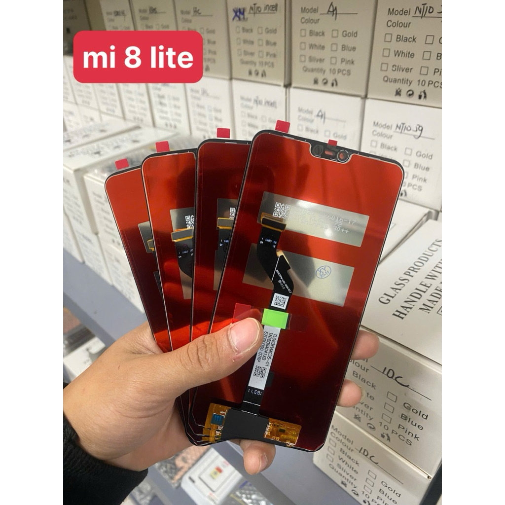 màn hình  thay thế mi 8 lite zin (keo+tua vít)