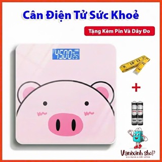 Cân điện tử sức khỏe gia đình tặng kèm pin tối đa 180kg kính cường lực siêu chắc