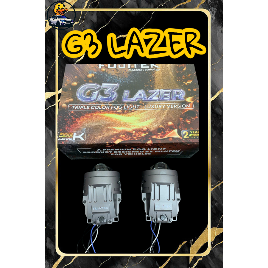 (BI GẦM)  Fujitek G3 LAZER 3.0inch dành cho oto, xe máy, 3 chế độ màu đa năng, trợ pha lazer