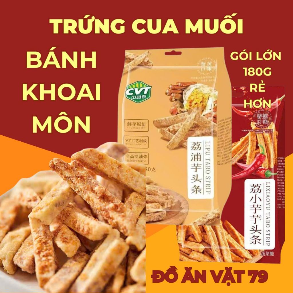 Bánh khoai môn trứng cua muối vị béo thơm lạ miệng ai cúng thích gói lớn 180g