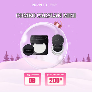   COMBO MINI  Phấn nén 1.5g + Phấn phủ 1g Carslan mini size 