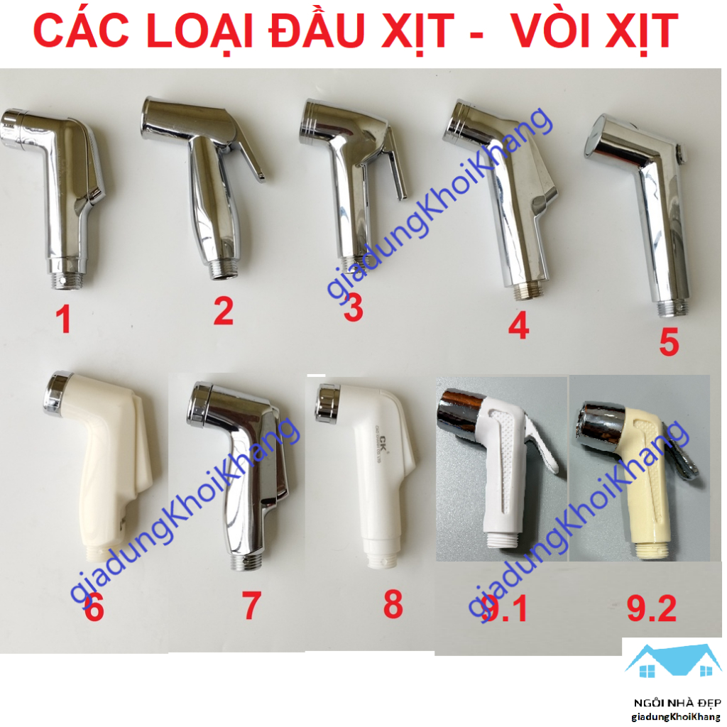 ĐẦU VÒI XỊT VỆ SINH TOILET CAO CẤP MẠ CROME VÀ CÁC LOẠI ĐẦU XỊT TOILET KHÁC