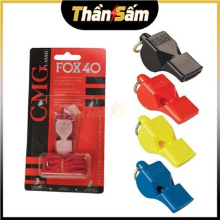 [Fox 40] Còi Trọng Tài Nhựa Có Dây Đeo Còi Thổi To Vang Phụ Kiện Thể Thao Bóng Đá Đồ Chơi Fox40