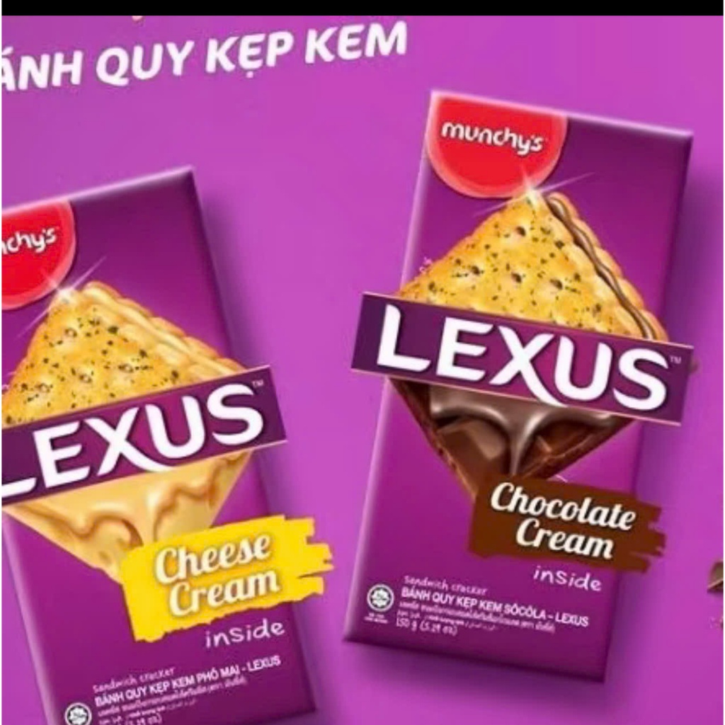 Bánh Quy Phô Mai LEXUS MUNCHY'S [HỘP 150G 8 GÓI] - Bánh Quy Socola LEXUS MUNCHY'S