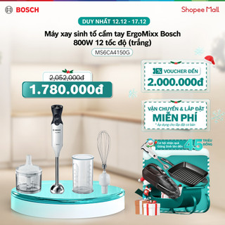   12-17.12  Voucher Shopee đến 3TR| Máy xay sinh tố cầm tay Bosch MS6CA4150G ErgoMixx 800W 12 tốc độ  trắng  