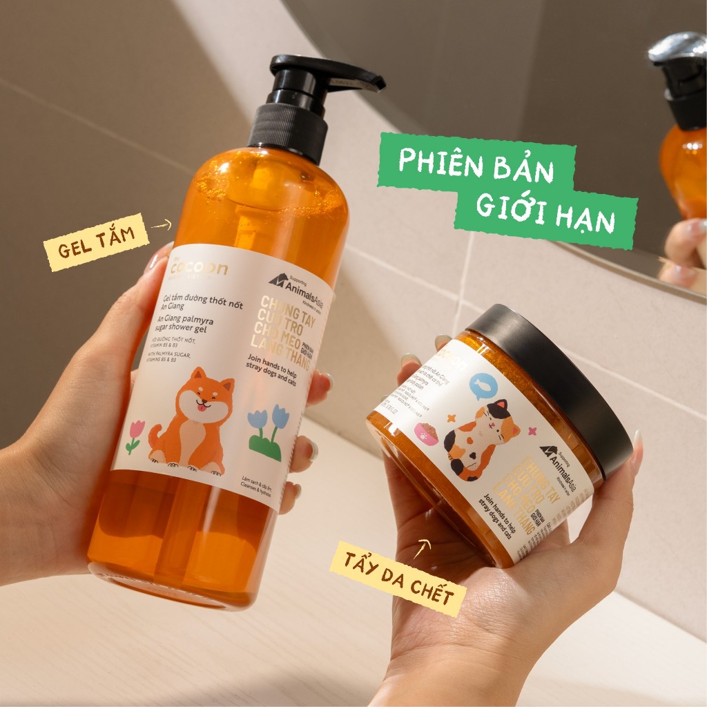 [TẶNG TTBC THỐT NỐT] Gel Tắm Đường Thốt Nốt An Giang Làm Sạch Cơ Thể Cocoon 500ml (Phiên Bản Chó Mèo