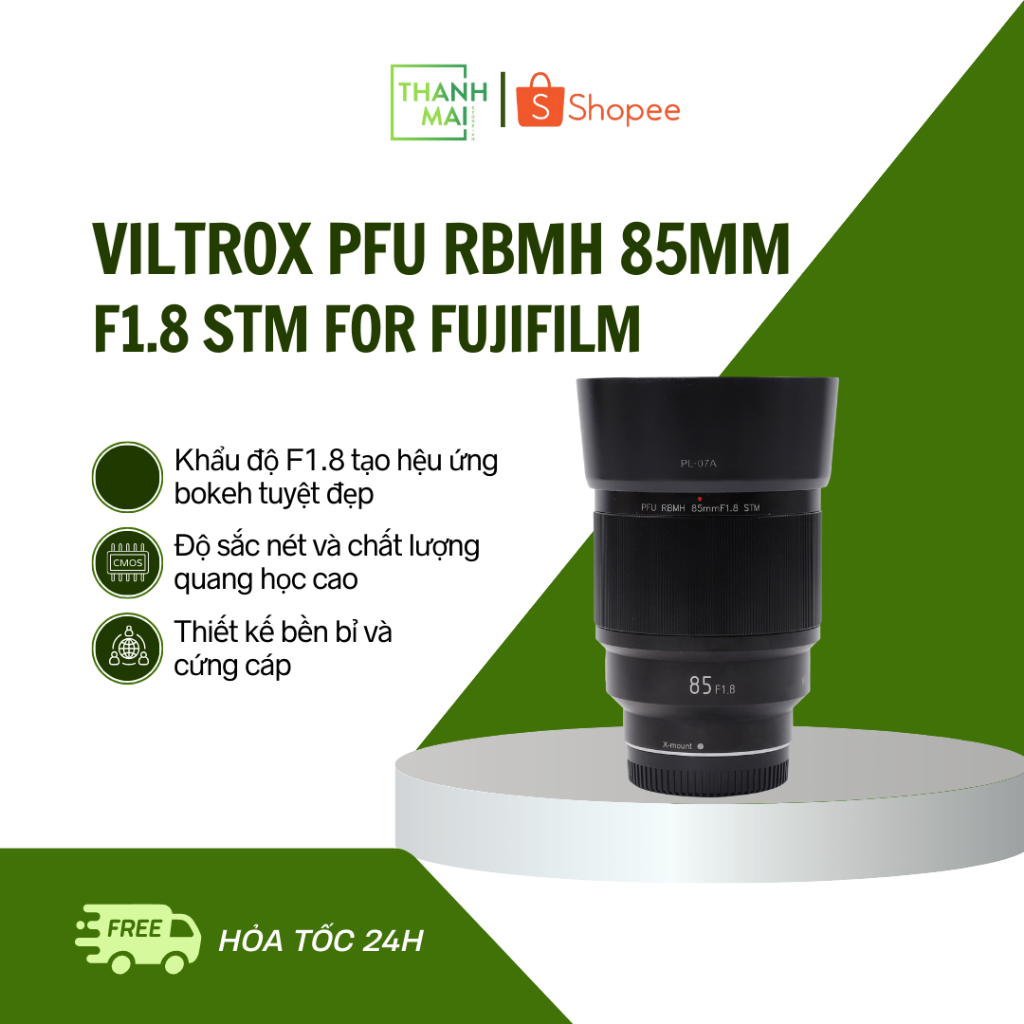 Ống Kính Viltrox PFU RBMH 85mm F1.8 STM For Fujifilm ( X mount )