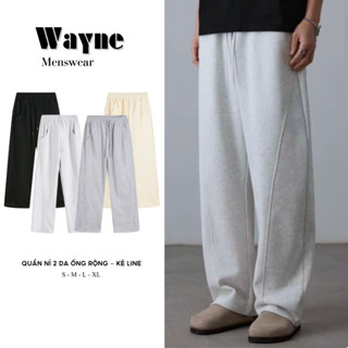  Quần Nỉ Ống Rộng Vải Nỉ 2Da Track Pants Unisex Nam Nữ Form Ống Đứng Co Dãn Tốt Wayne Menswear 