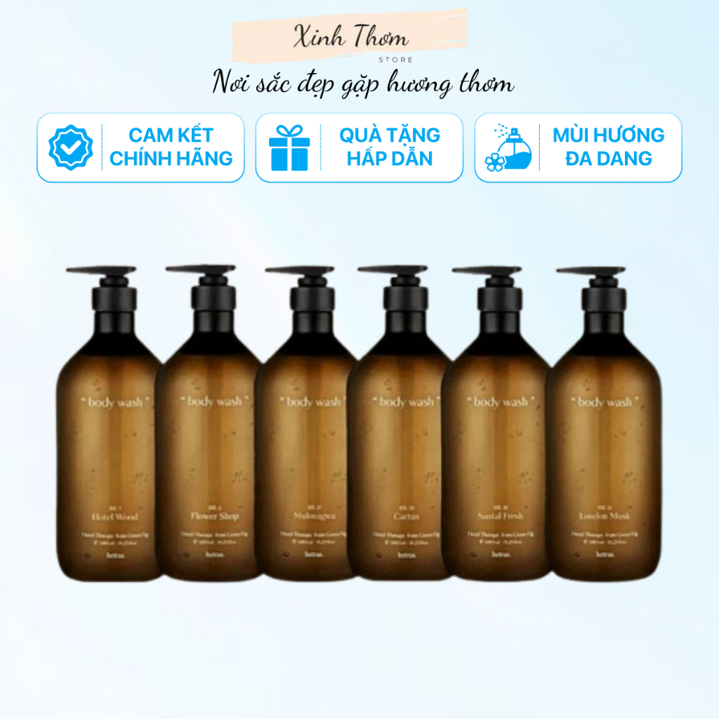 Sữa tắm Hetras 1013ml - 02 flower shop/07 hotel wood/12 soosunhwa/17 muhwagwa/19 cactus/20 santal fr